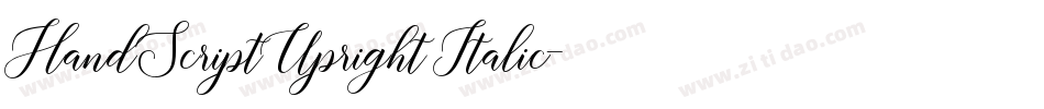 HandScriptUpright Italic字体转换